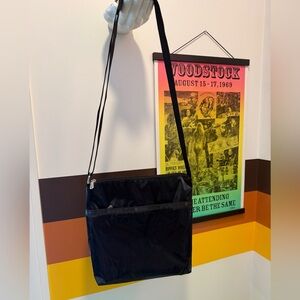 LeSportsac small shiny Cleo crossbody bag black